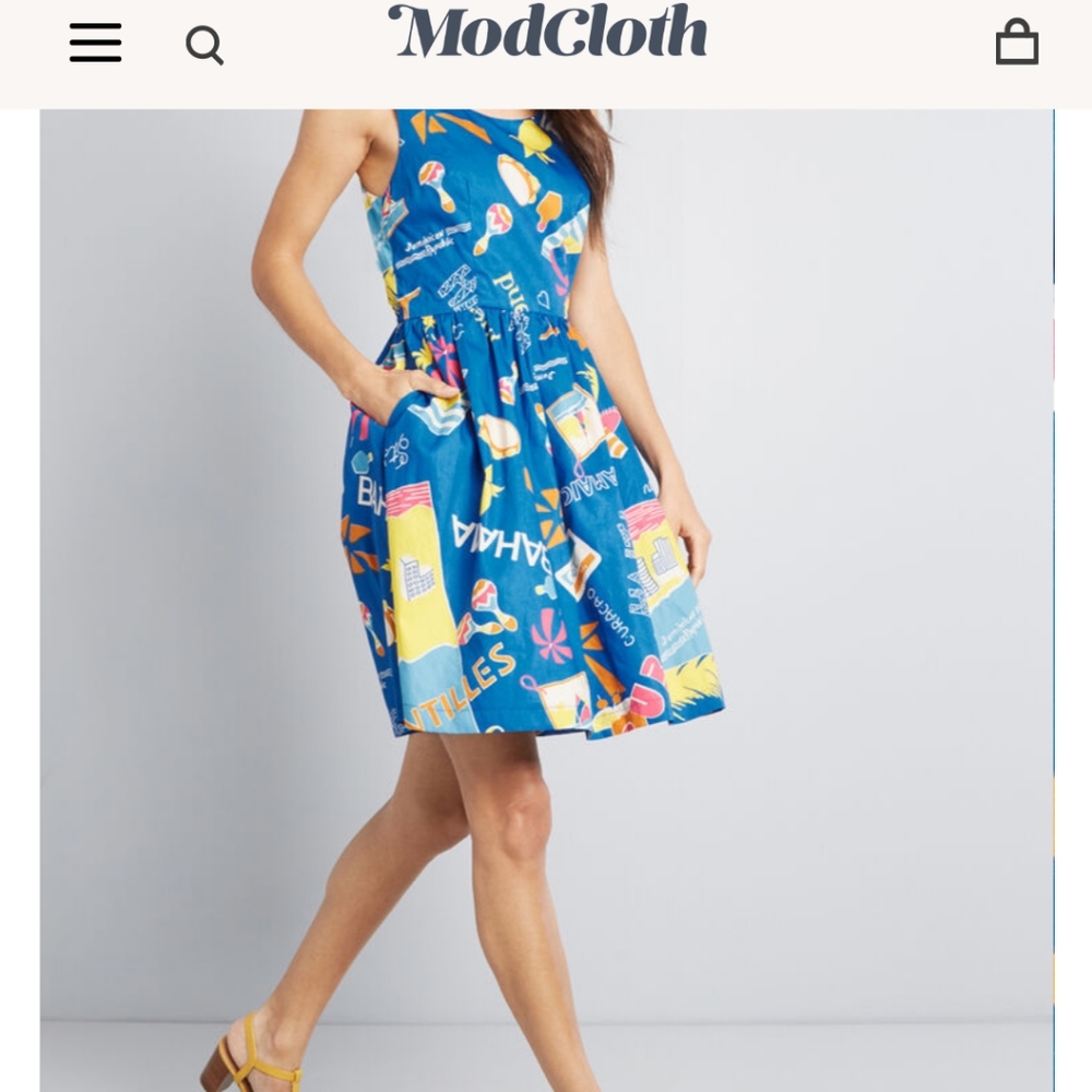 Sale! $20 or 2/$30 for this dress!Modcloth Optimistic Effect Travel Dress